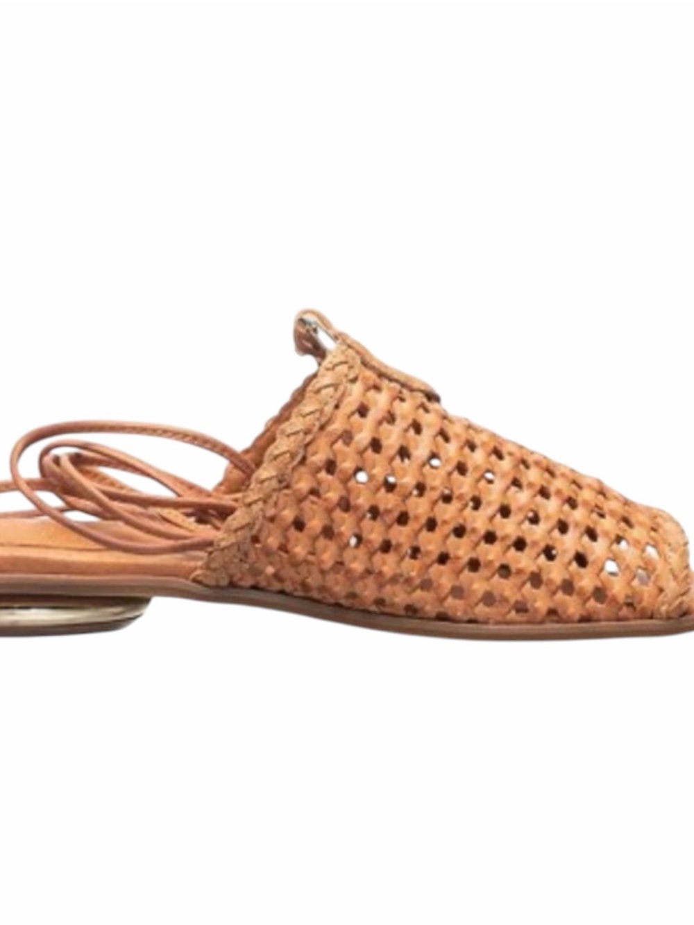 Antelope Brown Woven Leather Ciara Ankle Strap Sandals Shoes size 39/8 - Picture 2 of 9